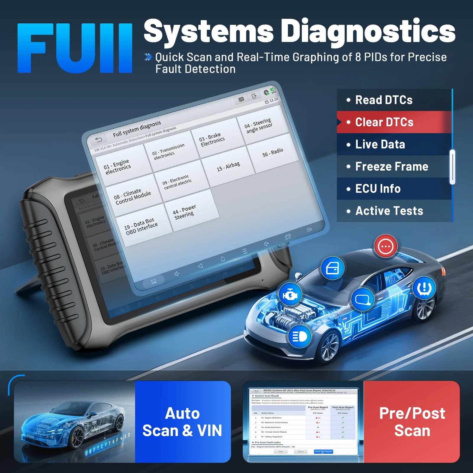 XTOOL X100 PAD3 مبرمج مفتاح كامل Obd2 الماسح الضوئي X100PAD3 أداة تشخيص السيارة النخبة IMMO برمجة المفاتيح جميع المفاتيح المفقودة مع KC100