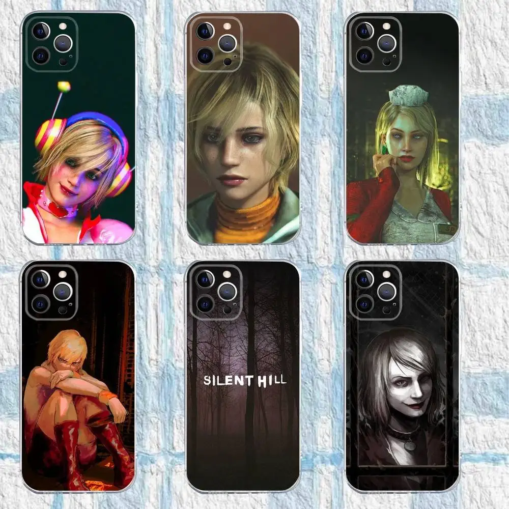 

Game S-Silent H-Hill P Phone Case For iPhone 16,15,14,13,12,11 Pro,Max,Plus,X,XS,XR,SE,Mini Transparent Silicone Soft