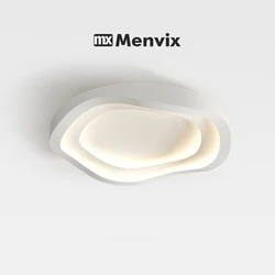 Menvix Modern LED Ceiling Lights Chandelier Round White Lamps Home Art Lighting Fixtures for Bedroom Study Dining Room Kitchen