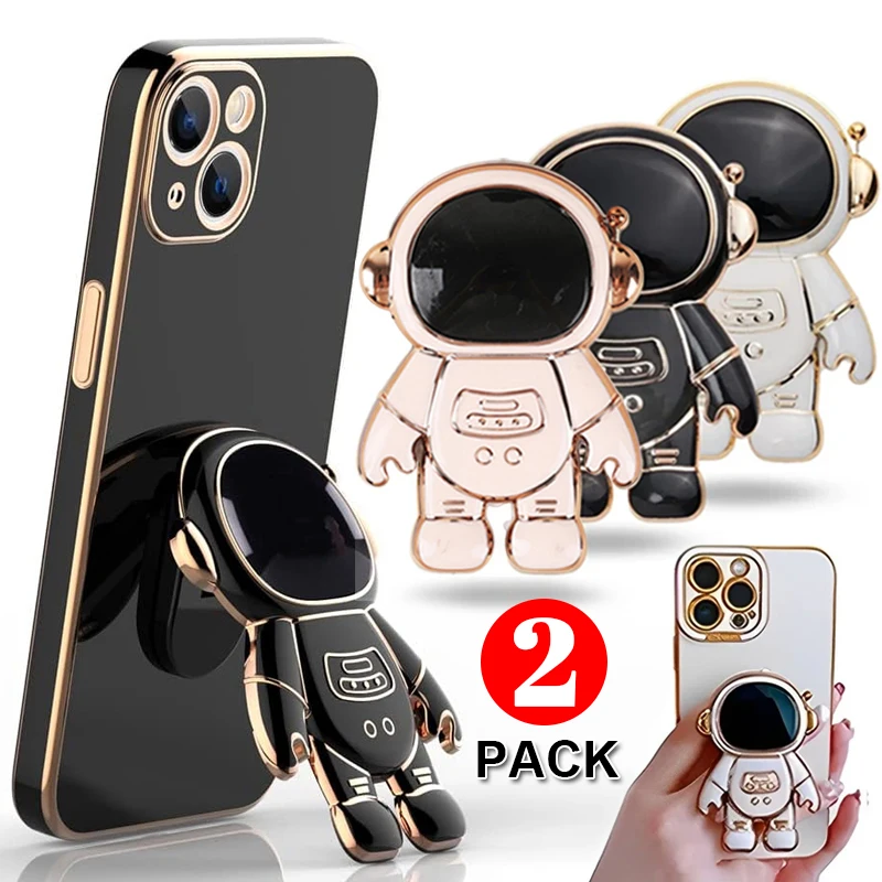 

1/2 шт. кронштейн для телефона космонавта, универсальный милый мультяшный настольный мини-складная подставка с 3D-покрытием, подставка для мобильного телефона космонавта, держатель
