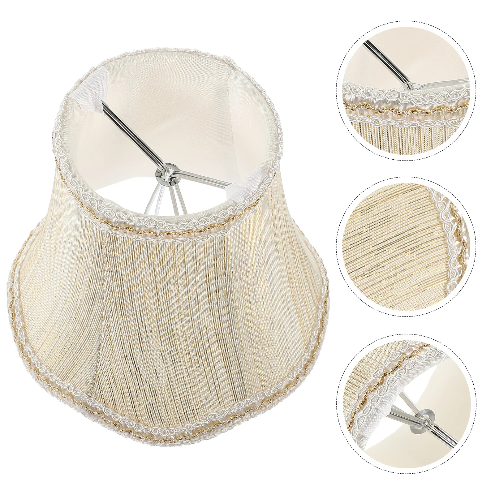 

Lamp Shade Replacement Fabric Scallop Edged Modern Lightweight For Desk Table Floor Wall Hotel Restaurant Use