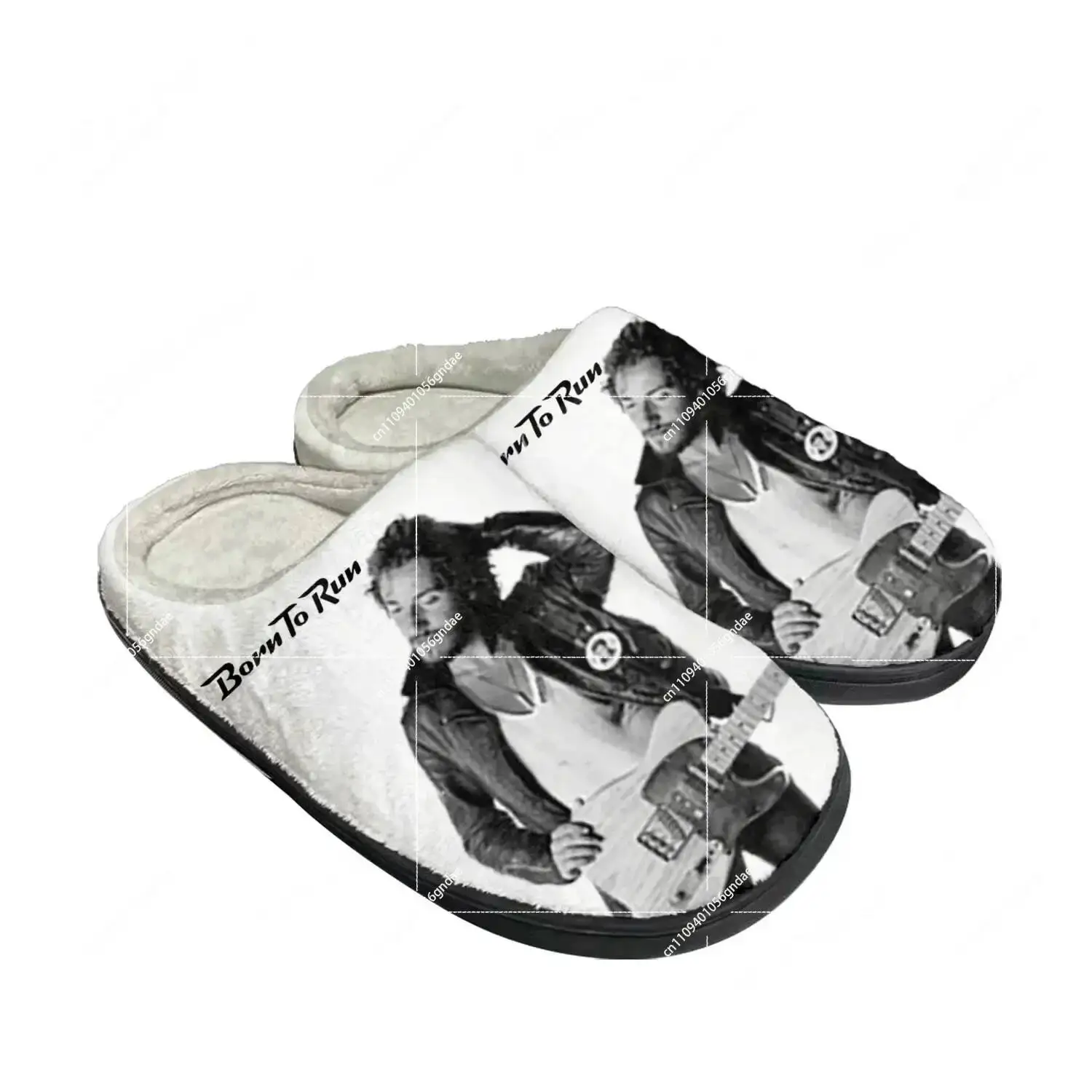 Born To Run Custom Home Cotton Slippers For Men And Women Bruce Springsteen Plush Thermal Bedroom Keep Warm Shoes