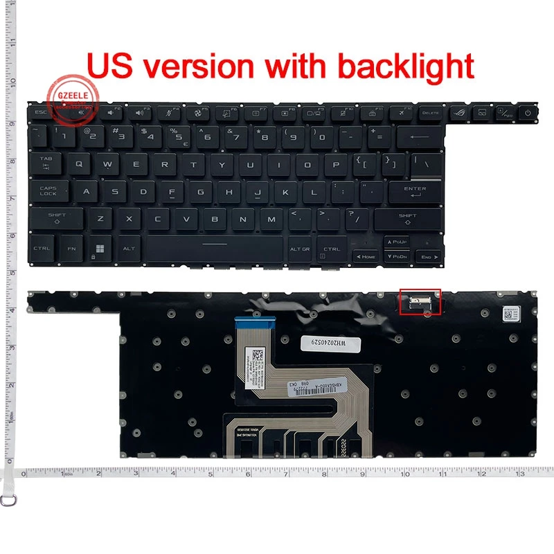 Teclado para Notebook dos Eua para Asus Zephyrus Duo16 Rog Gx650 Gx650rm Gx650p Gx650py Gx650rw Gx650rx Gx650pz Rgb Retroiluminado Novo