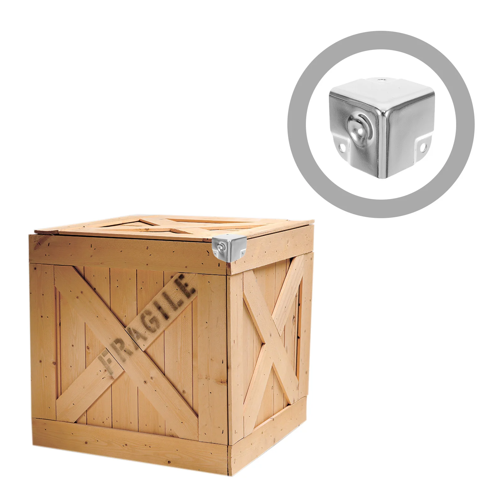 10Pcs Corner Protectors Metal Anti-Collision Packaging Guards Safety for Wooden Boxes Table Corner Guards Furniture