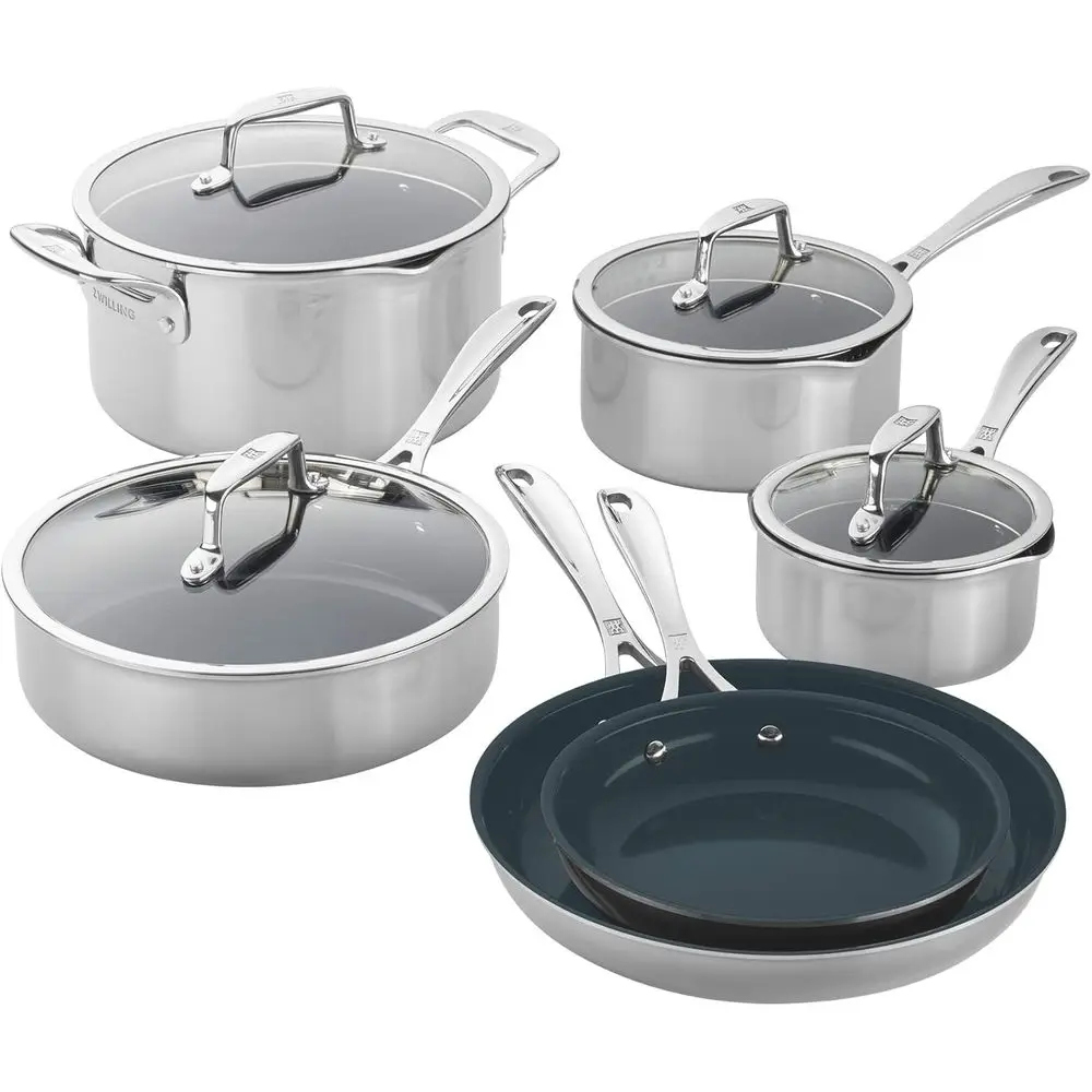 

10-Piece Stainless Steel Nonstick Cookware Set