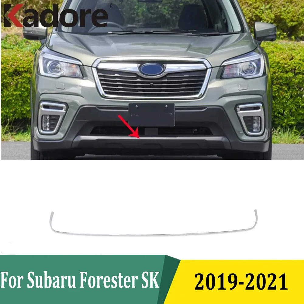 Exterior Accessories For Subaru Forester SK 2019 2020 2021 ABS Chrome Trim Front Bumper Cover Strip Trim Styling