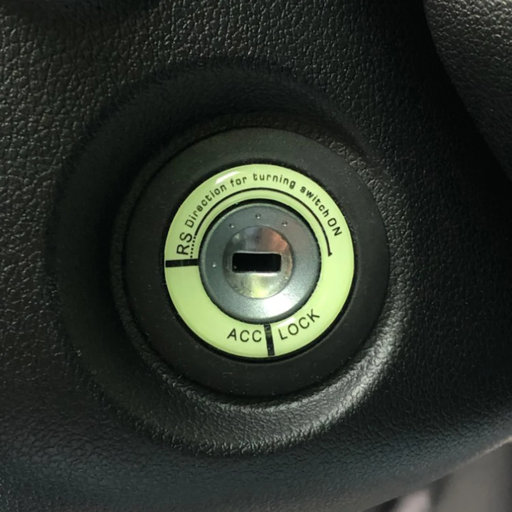 Luminous Car Ignition Keyhole Ring Car Sticker for Toyota Corolla Avensis Yaris Rav4 Auris Hilux Prius Prado Camry