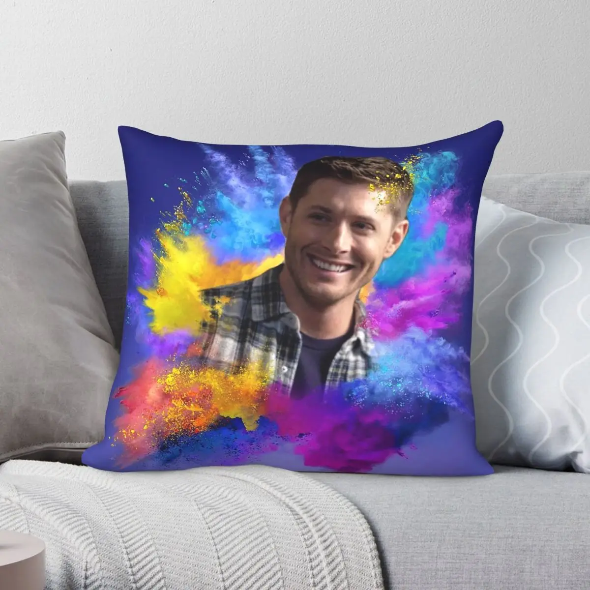 Dean Winchester Supernatural Pillowcase Polyester Linen Velvet Printed Zip Decorative Home Cushion Cover 45x45