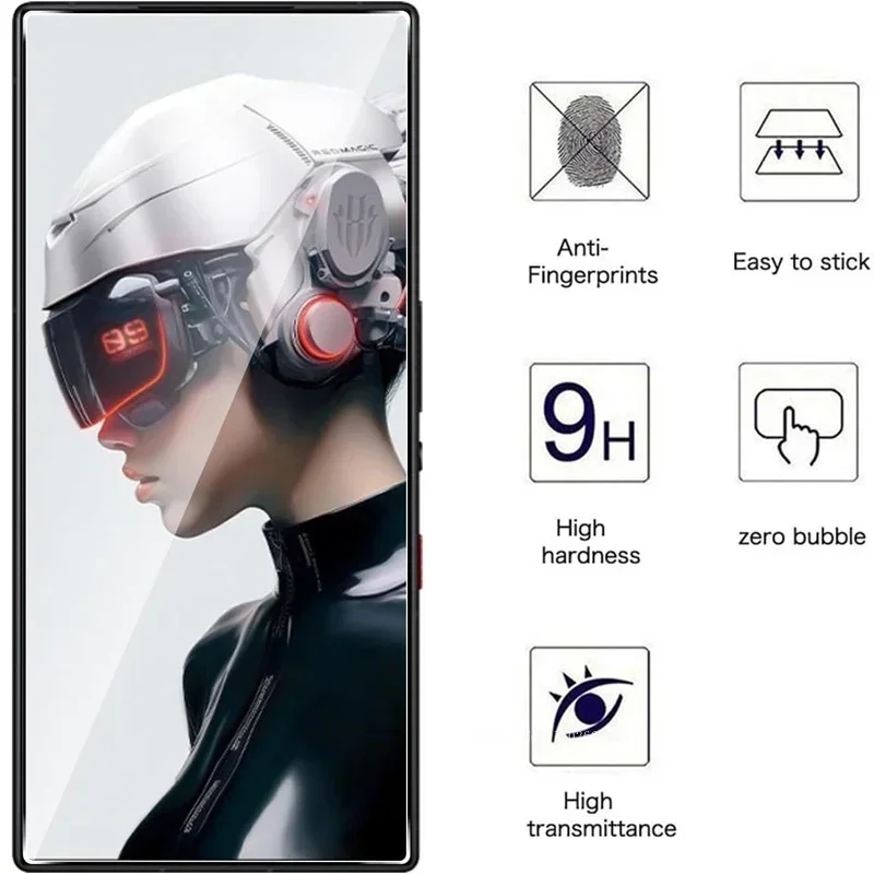 2Pcs All Transparent Tempered Glass for ZTE Nubia Red Magic 9 8 8S 7 7S 6 6S Pro 6R 5G 5S 3 Mars Screen Protector - view 3
