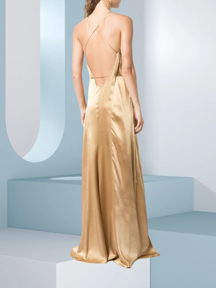 Customized Sexy Evening Dresses Long Dresses Criss-Cross Prom Dresses 2025