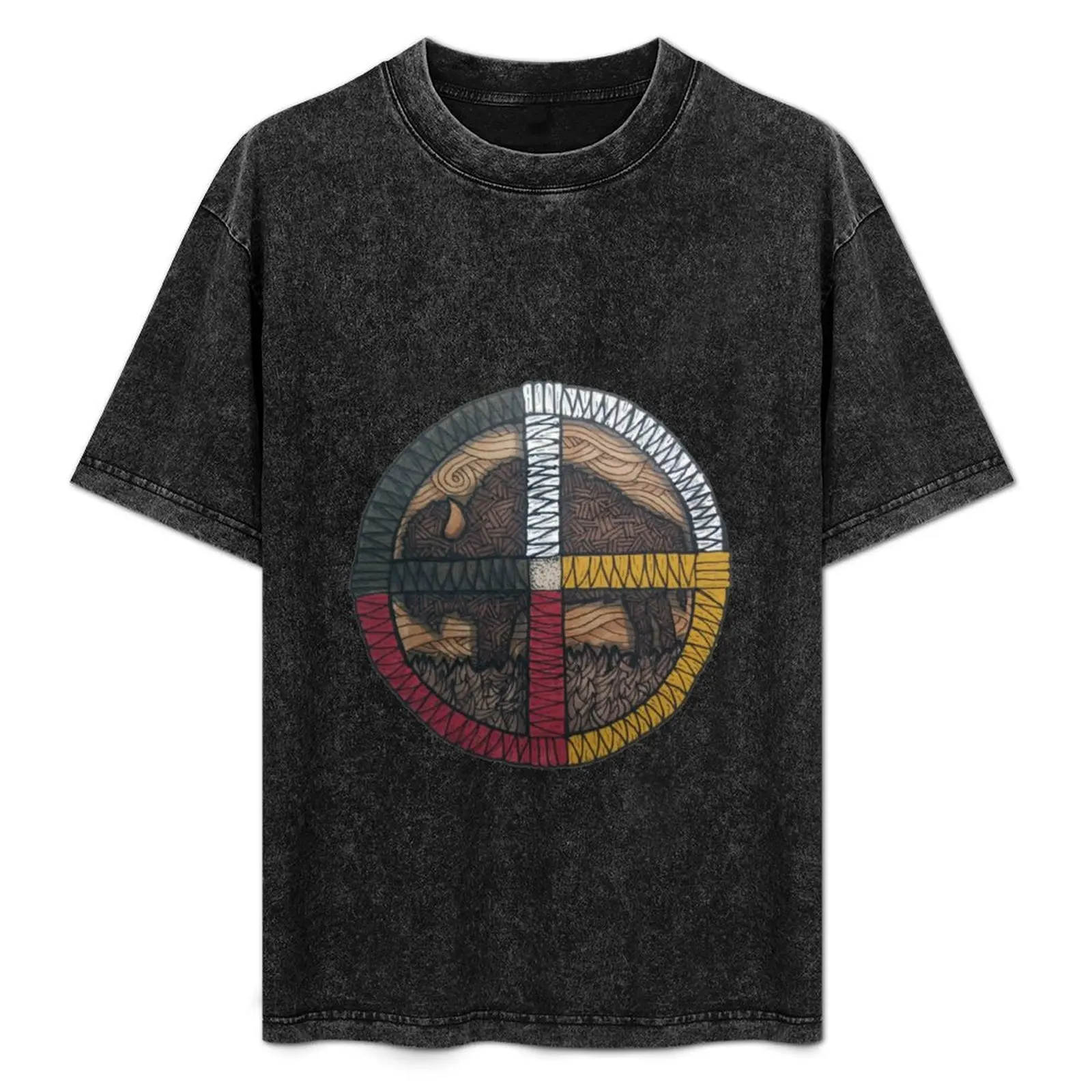

Medicine Wheel T-Shirt Athletic Quick Dry T-Shirt for Men