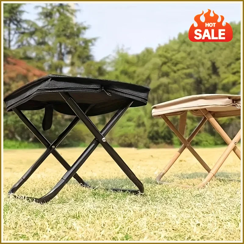 Portable Folding Stool Lightweight Camping Chair Foldable Seat for Fishing Hiking Travel Outdoor & Indoor Use