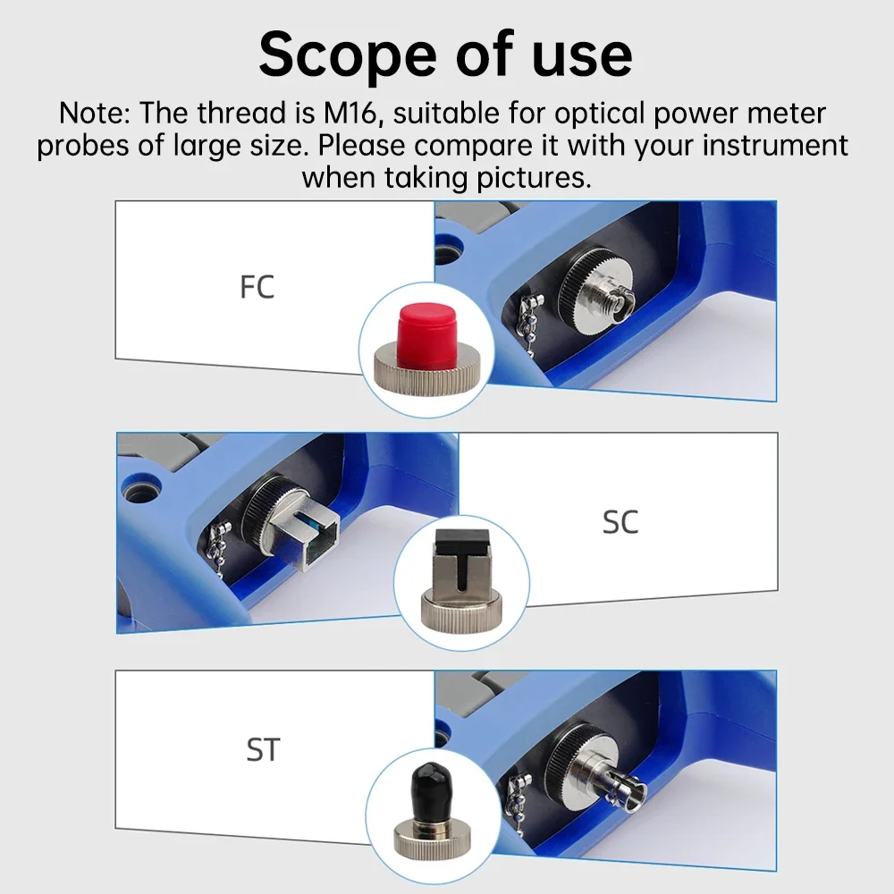 ZoeRax FC LC ST Optical power meter FC Adapter for Red Pen Metal Cap Fiber Optic Connector Kit Optical Power Meter Conversion - Image 3