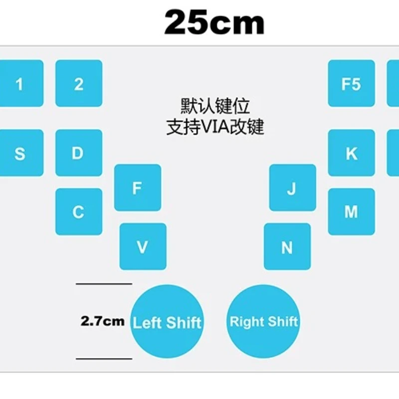 IMPACTX Gaming Keyboard DJMAX OSU Custom Hot-swap/RGB Music Game Left and Right Game Keyboard QMK/VIA 3D Printing Shell Teclado