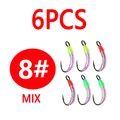 6pcs size 8 MIX