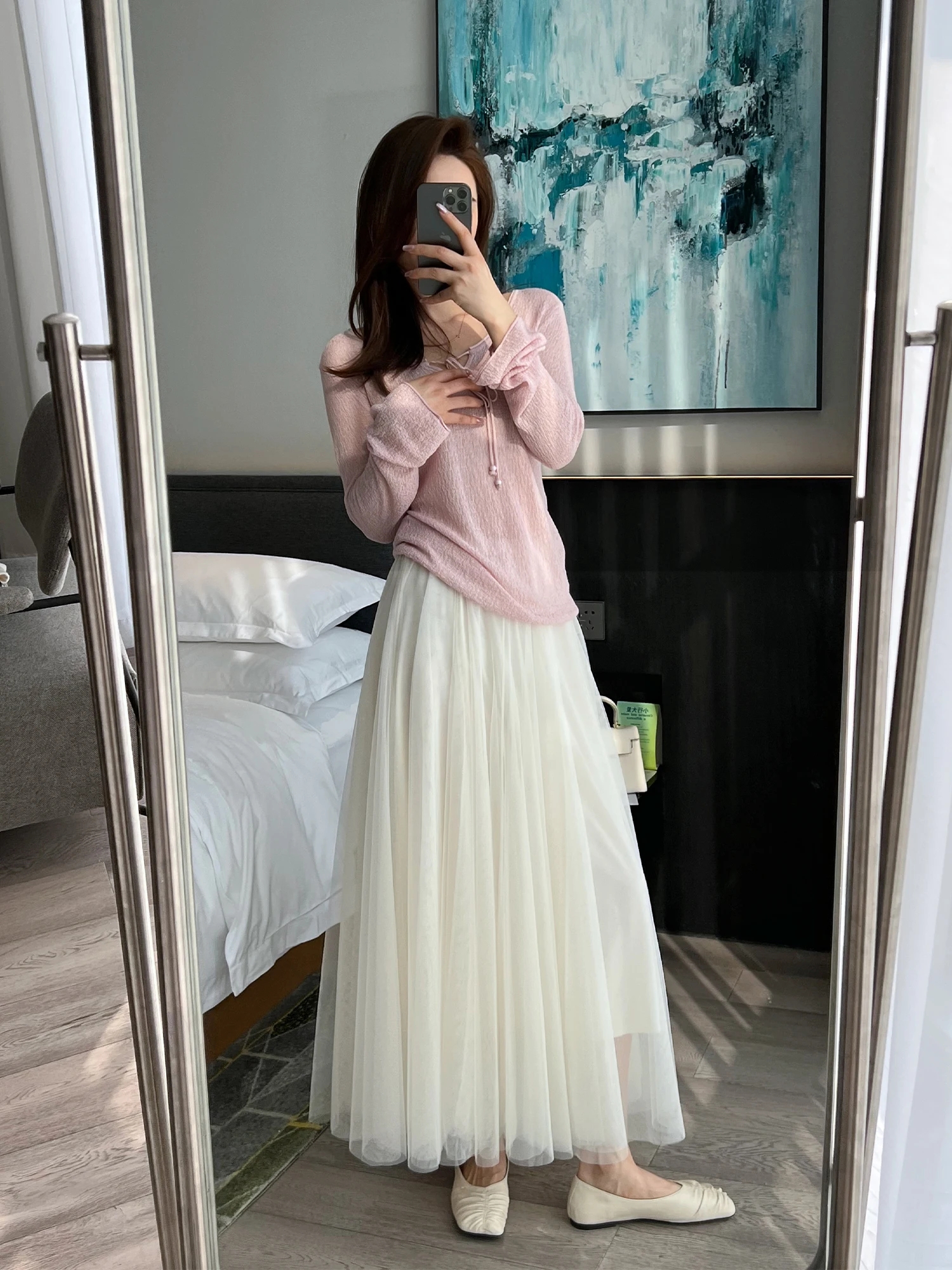 

Momo Big Sister Soft Half Skirt Women's Spring 2026 New Style Flowing Slimming Full A-Line Long Skirt High Waist Pleated