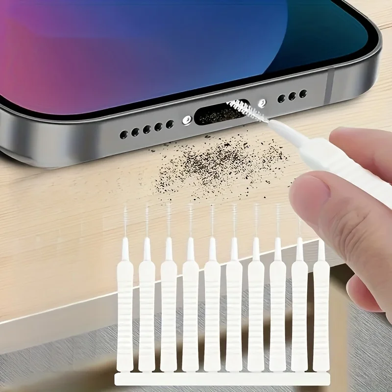 10 Piece Set of Multi-Purpose Mini Cleaning Brushes, Suitable for Mobile Phones, Shower Heads, Etc. - Cleaning Assistance Tools