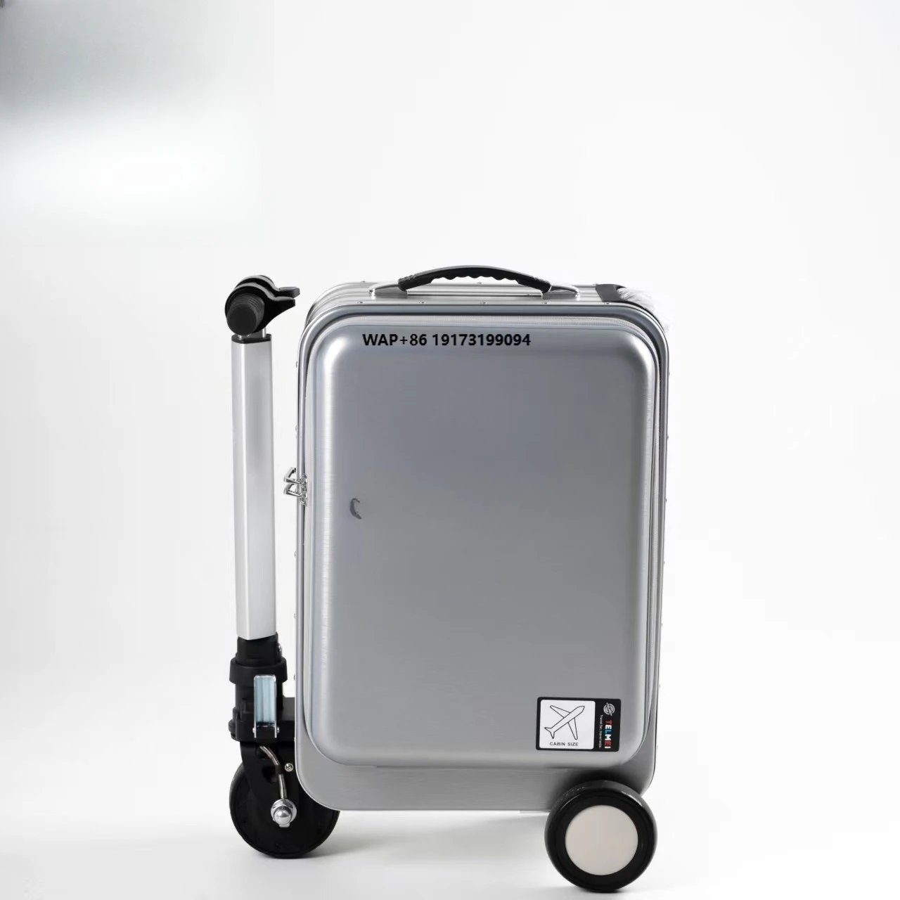 

Smart Luggage 20 Inch Carry on Anti-Slip Brake Rideable Suitcase with Safety Lock