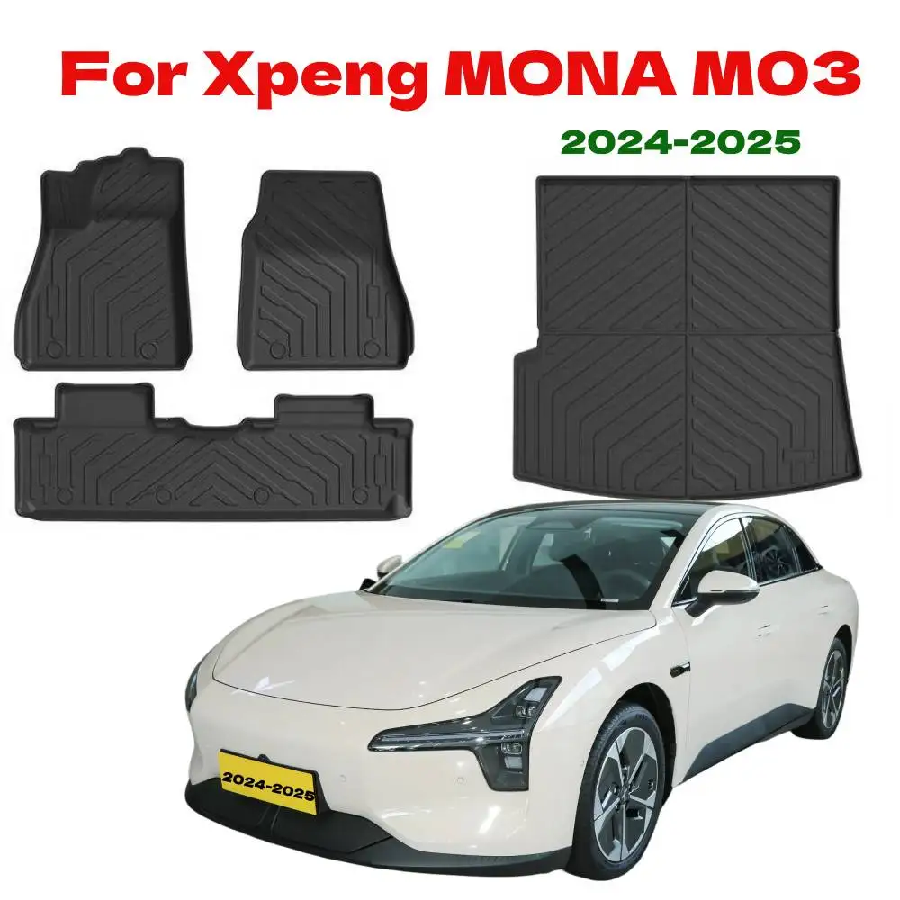 

TPE Car Floor Mats for Xpeng MONA M03 2024 2025 All Weather Backrest Mats Trunk Mats Left Hand Driver for Xpeng MONA M03 2025