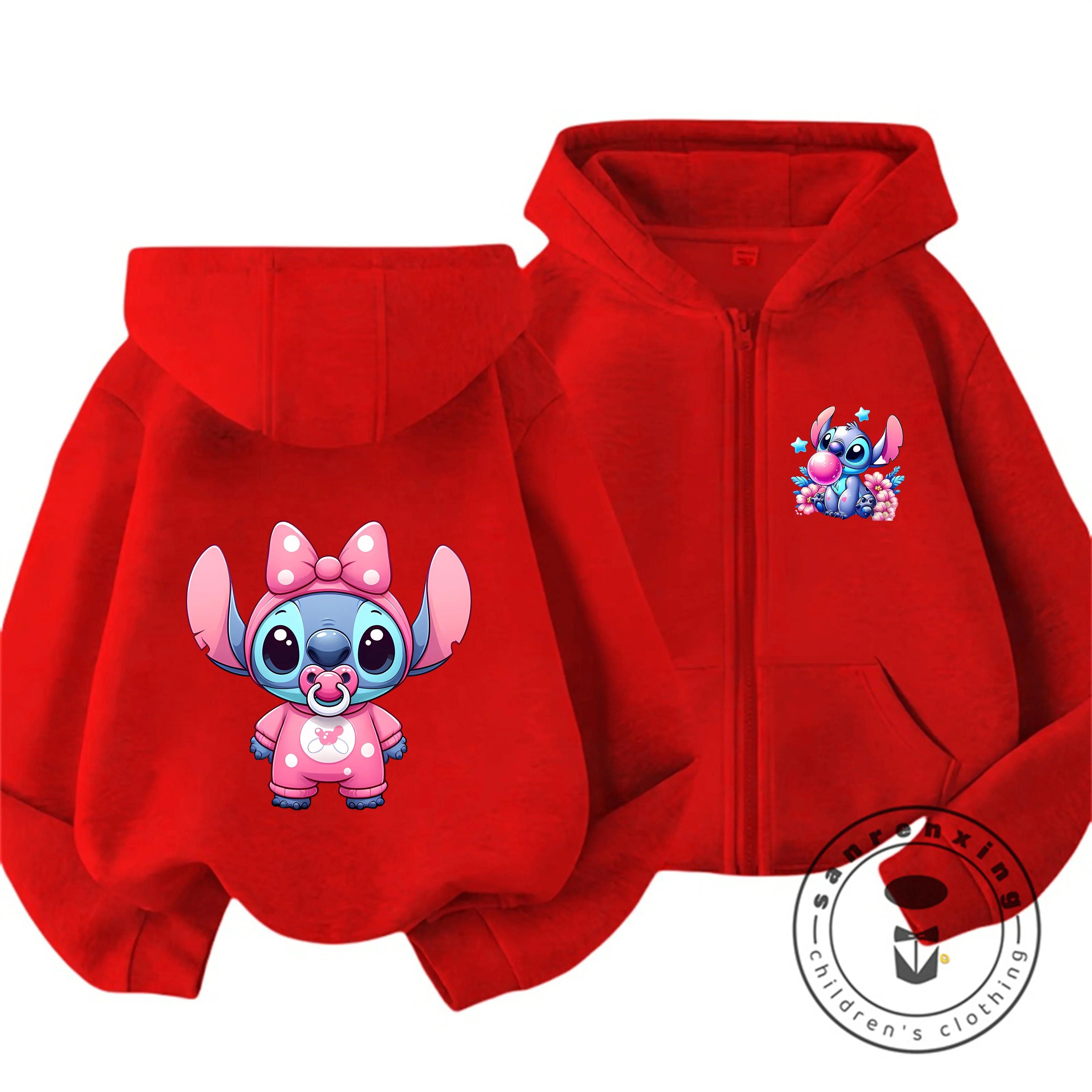 غرزة الأطفال زمم هوديي لطيف الكرتون طباعة جديد الخريف الشتاء الدافئة البلوز أزياء يندبروف للبنين