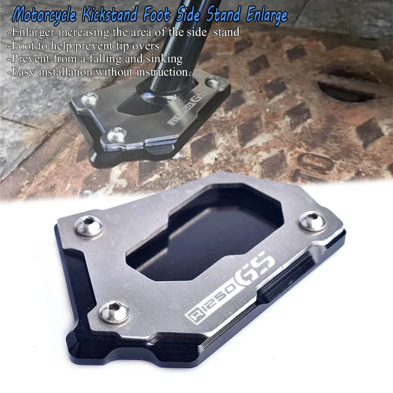 Extension de plaque d'agrandissement de béquille latérale de pied de béquille de moto pour BMW R 1200 GS LC R1200GS Rallye ADV R1250GS Adventure R 1250 GS