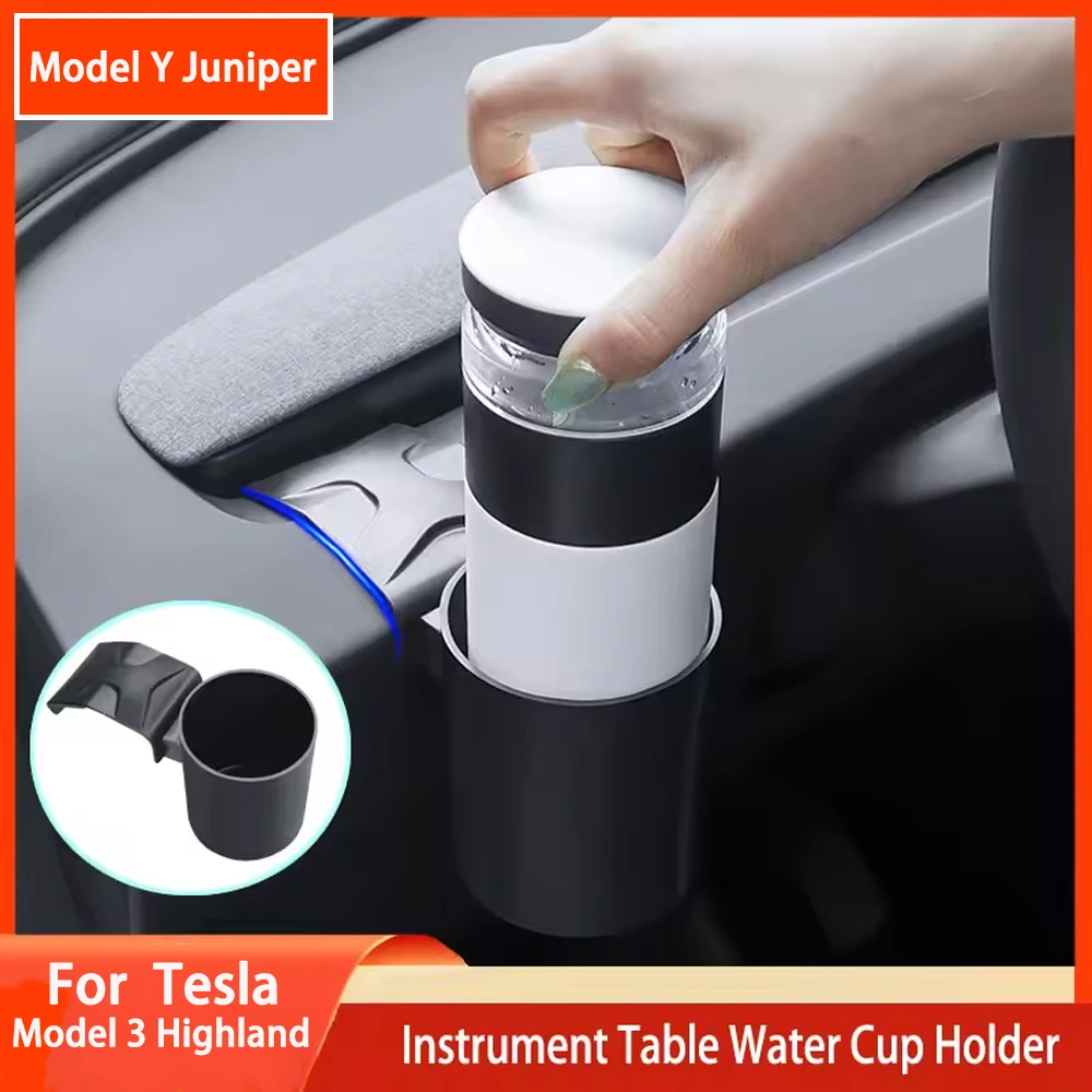 For Tesla Model Y Juniper Model 3 Highland Water Cup Holder Beverage Rack Limiter Instrument Table Cup Support Car Accessories