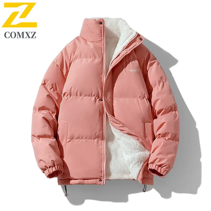 

COMXZ Bread Jacket Thick Stand Collar Warm Windproof Travel Snow Padded Jacket Street Minimalist Padding Coat Men's Clothing