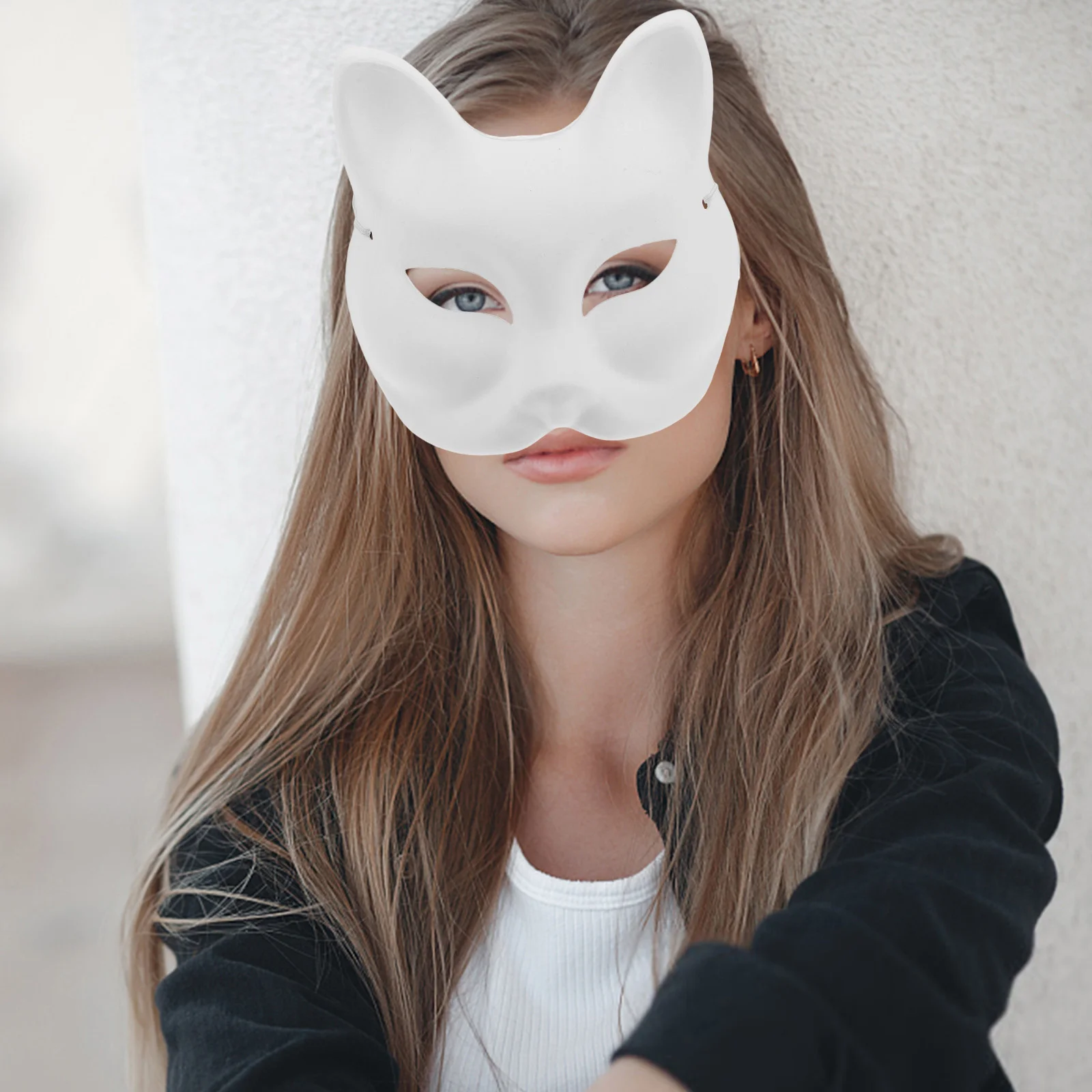 8 Pcs Blindfold Fox Pulp Mask Child Facial Hydrating Paper Halloween Masquerade Masks