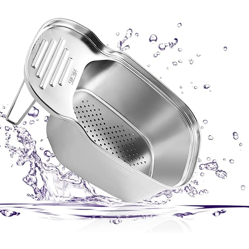 New Sink Strainer Funnel Drain Basket Multifunctional Saddle-Shaped Left Mesh Stainless Steel Filter