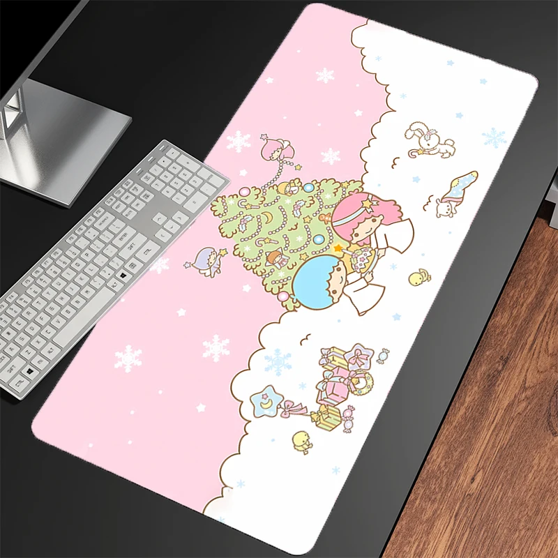 لوحة ماوس Little Twin Star Large XXL Gamers Decoracion Gamer Desk Mat Mousepad ملحقات ألعاب الكمبيوتر المحمول سجادة لوحة المفاتيح Varmilo #4