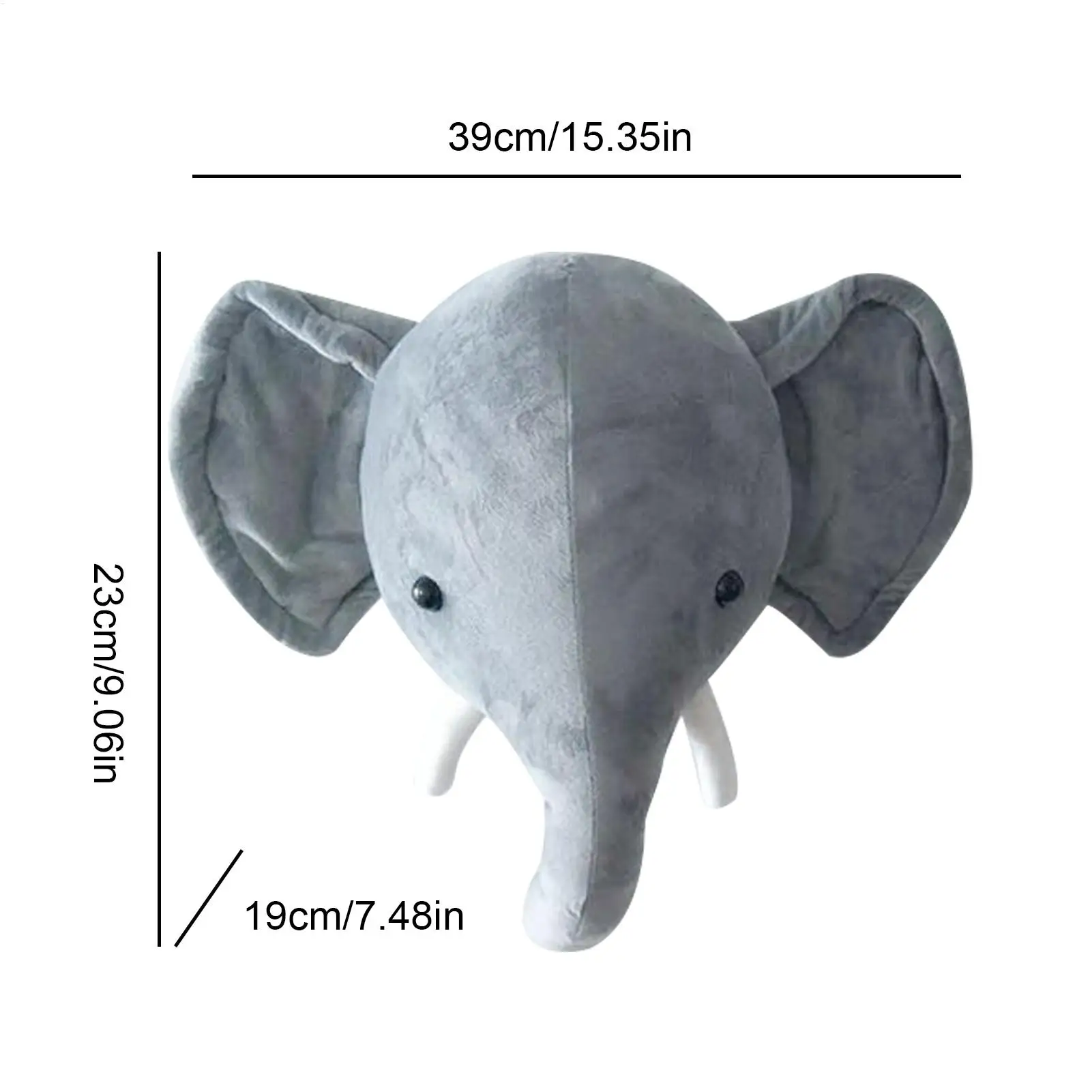Cabeça de animal de pelúcia montagem na parede decoração para casa animal pendurado ornamentos para sala estar quarto sala jogos apartamento cabine