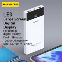 PISEN 10500mAh PowerBank For iPhone 15 14 13 Samsung Xiaomi Huawei Tablet Earphones Power Banks External Battery Charger Digital