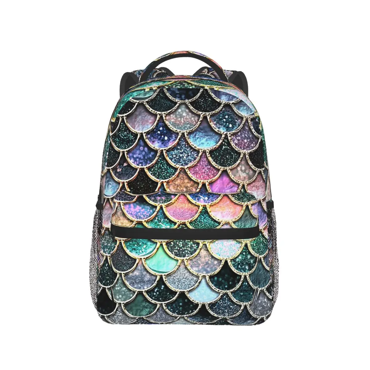 

Ocean Mermaid Glitter Sparkling Scales Backpack Hot Sale Daypack Large Capacity Children BookBag School Bag Shoulder Bags
