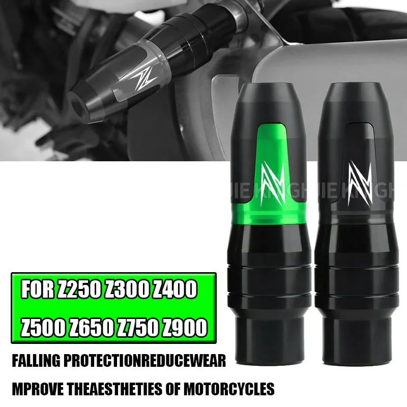 ل Z900 Z800 Z750 Z650 Z500 Z400 Z300 Z250 دراجة نارية CNC عالية الجودة الألومنيوم تحطم منصات العادم المتزلجون تحطم حامي