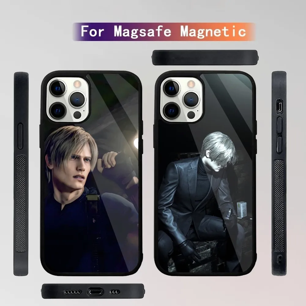 Leon Kennedy Resident Evil 4  Phone Case For iPhone 16,15,14,13,12,11,Plus,Pro,Max Mini Magsafe Magnetic Wireless Charging