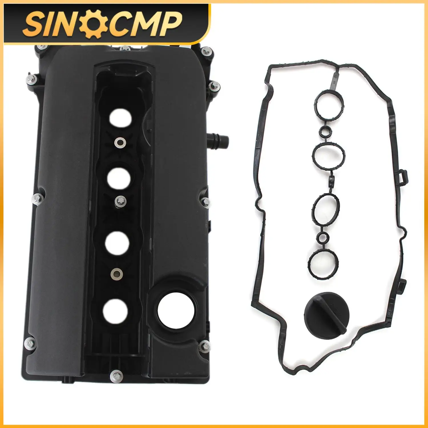 1Set Engine Valve Cover Kit with Gasket 55564395 for Chevy Cruze Sonic Trax Aveo Aveo5 L4 1.6L 1.8L 55558673 BACB51-111001