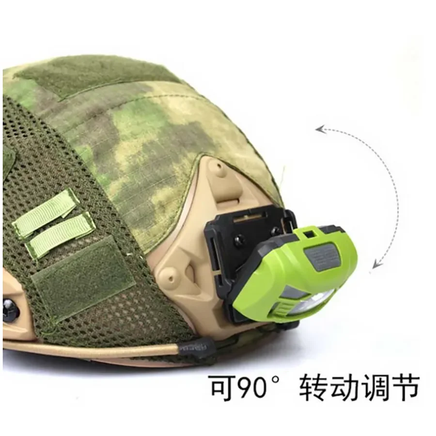 USB Charging Induction Waterproof Headlight FAST Tactical Helmet Headlight Q5 Rescue Light Signal Light