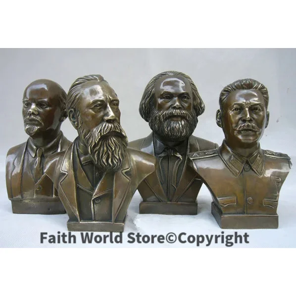 TOP limited edition collection-Soviet Union communism great leader Vladimir Lenin Marx  Friedrich Engels Stalin bronze statue