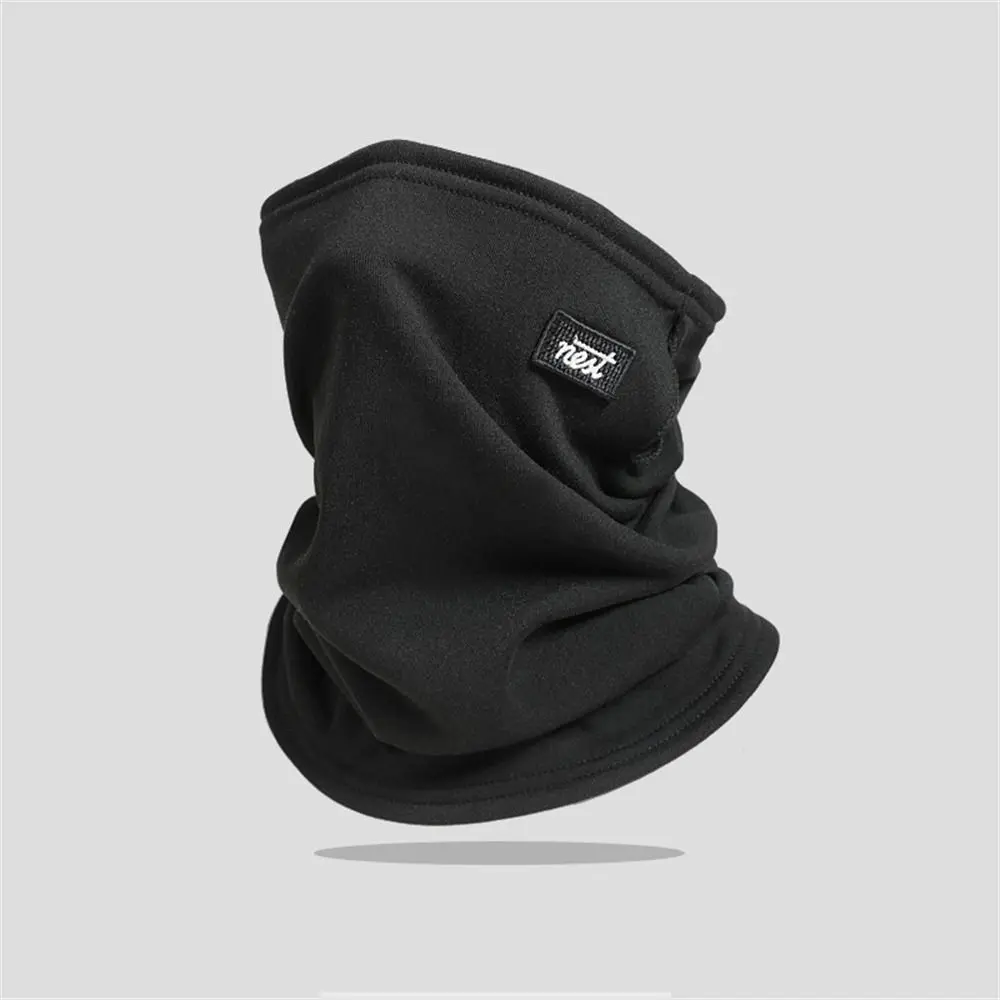 Daily Fleece Neck Gaiter Keep Warm Solid Color Half Face Mask Cold-proof Collar Outdoor