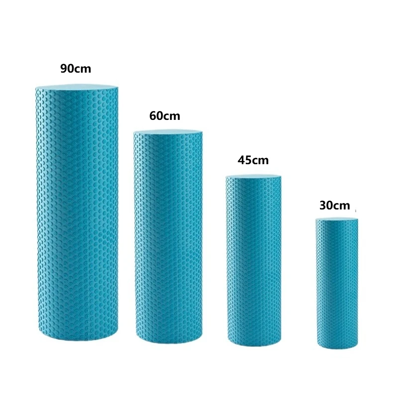 Lezyan 60*15cm Solid Foam Shaft Muscle Relaxation EVA Fitness Massage Shaft Beginner Yoga Column Floating Point Roller Pilates
