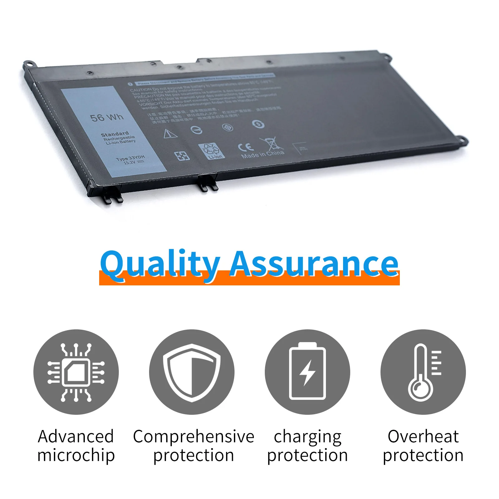LINEFIND 56WH 33YDH Laptop Battery for DELL Inspiron 17 7778 7779 7773 15 7577 G3 15 5587 17 3779 7588 P30E Series
