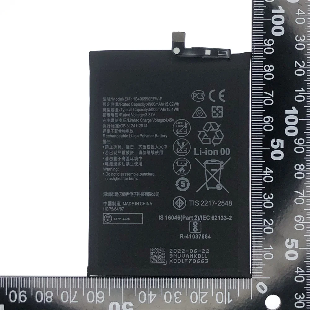 Original New Replacement Battery 5000mAh HB496590EFW-F For Huawei Honor X7 X 7 Mobile Phone Rechargeable Batteries