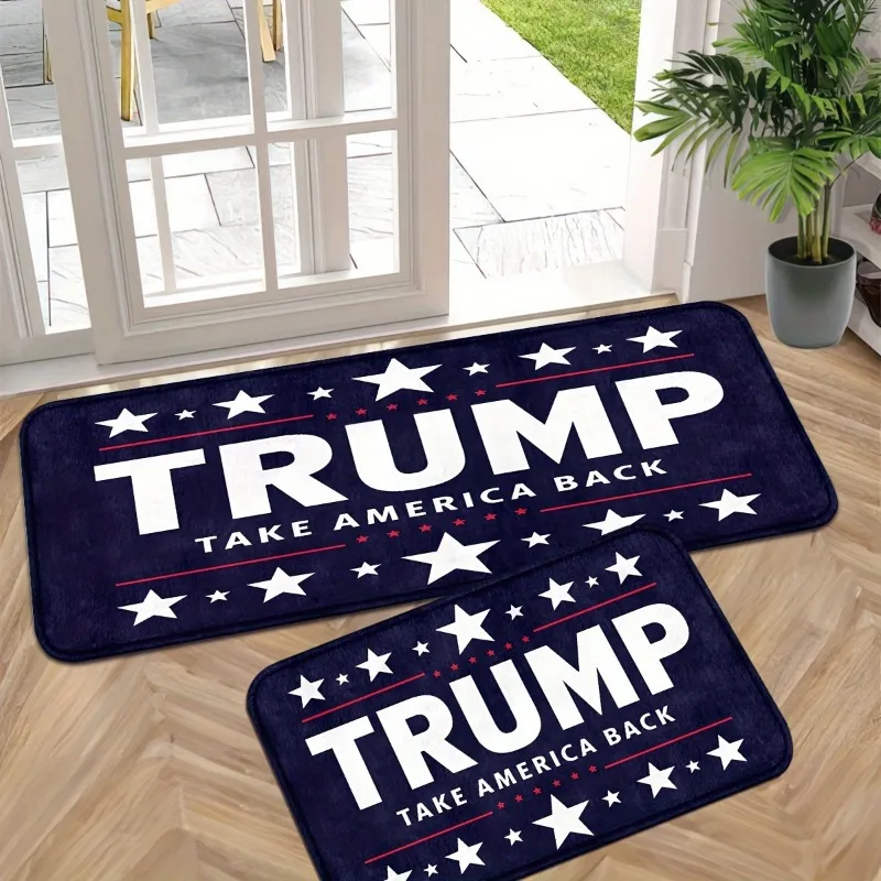 1 Piece of Trump Take America Back Doormat Machine Washable 100% Polyester Non Slip Decorative Carpet Simple and Stylish Rug