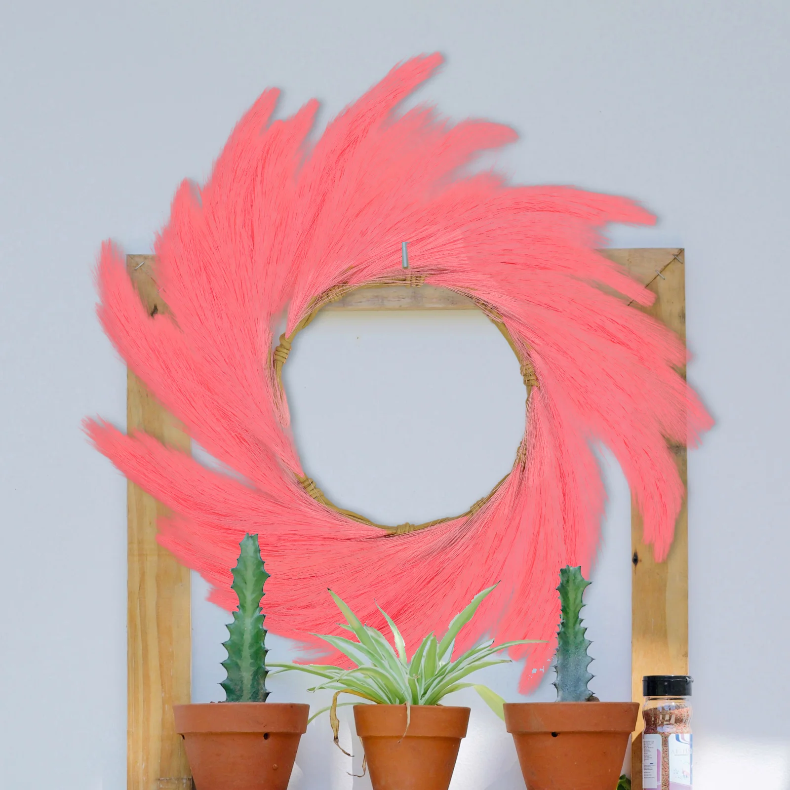 

Simulated Reed Wreath Artificial Phragmites Wreath Beautiful Color Home Ornament