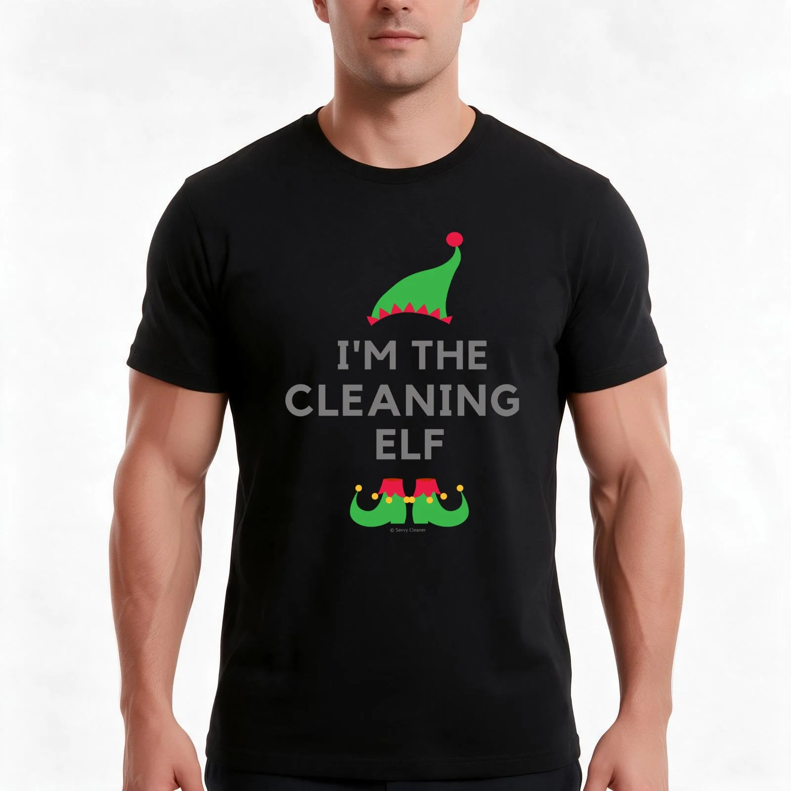 The Cleaning Elf, Funny Cleaning Humor T-Shirt, Summer Casual Cotton Tee, Oversized Streetwear Tops, Vintage Graphic Print