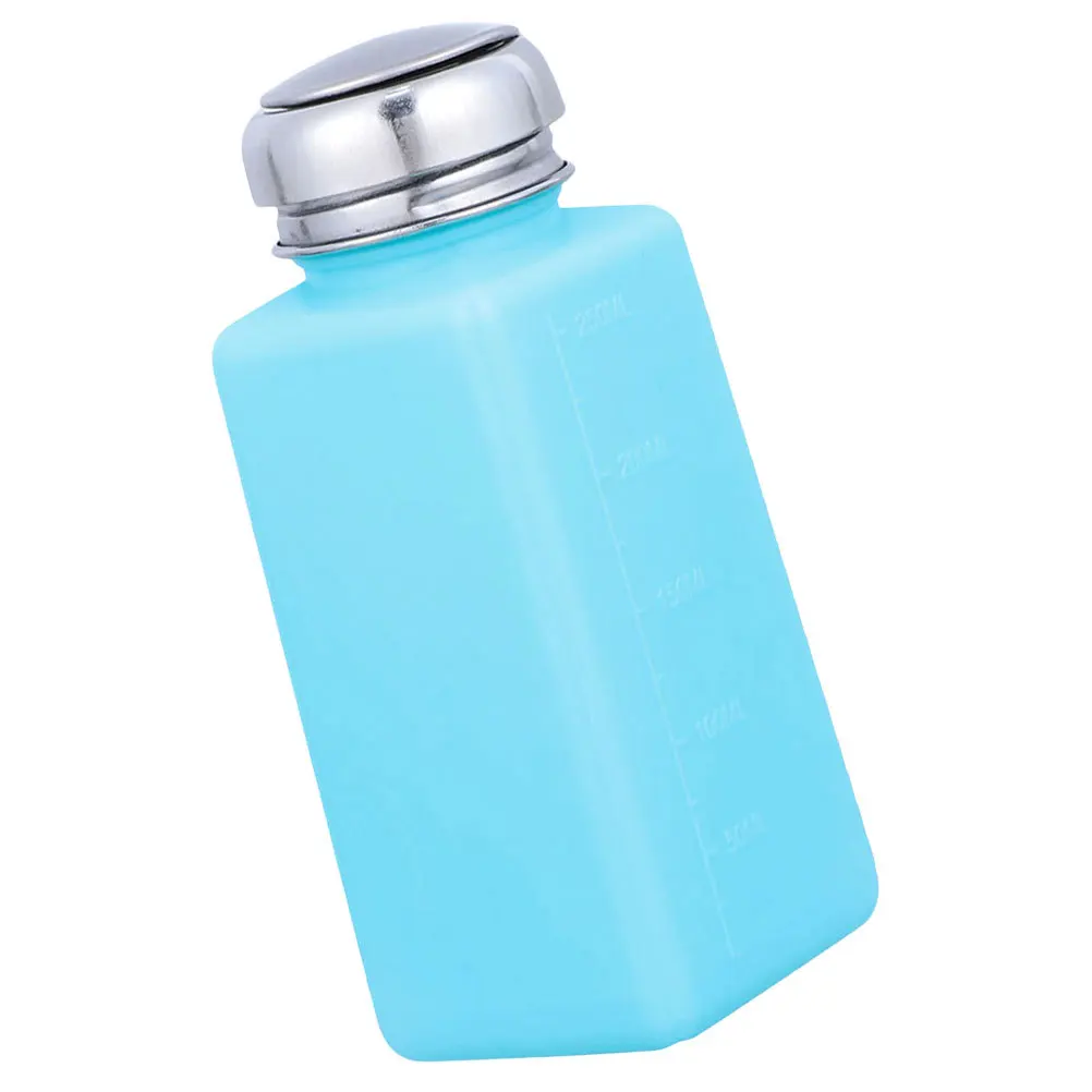 

1pc Cleaning Bottle Push Down Pump Dispenser For Liquid Storage Refillable Empty Makeup Remover Container Scaled Bottle Alcohol