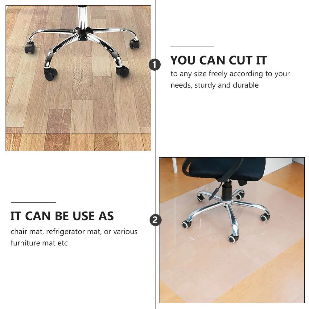 PVC Non Floor Non Slip Mat Clear Cushioned Chair Mat for Office Furniture Protection Anti Scratch Waterproof Pad