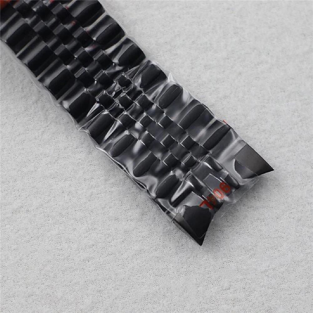 22mm modificar jubileu pulseira de aço pulseira de mergulho cinta fivela de segurança borboleta fivela de aço inoxidável cinta