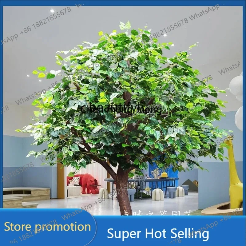 A485 newSimulation Fortune Fulutong Happiness Tree Large Solid Wood Indoor Landscaping Ground Floriculture Decorative Treess 730