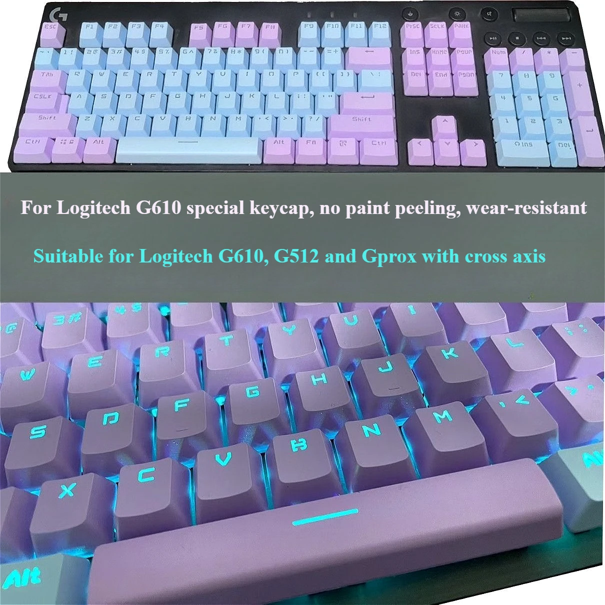 

Logitech g610 keycap special pbt keycap g512c gprox light transmission anti-oil color e-sports wear-resistant